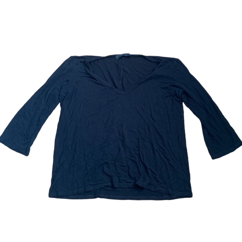 The Row Women’s Black Quarter Sleeve Shirt Top Size XS